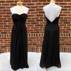 Bill Levkoff Black Strapless Formal Gown Size 4